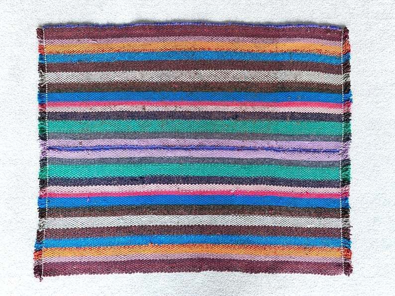 Traditional Turkish Kilim Rug Shabby Vintage Wool Country Home Kelim 95x81 Cm photo vinterior