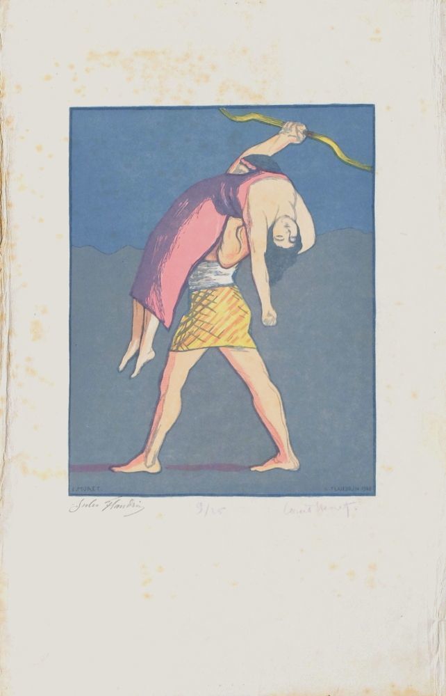 Flandrin Jules (1871 1947) And Moret Louis   Woodcut   Theater Scene