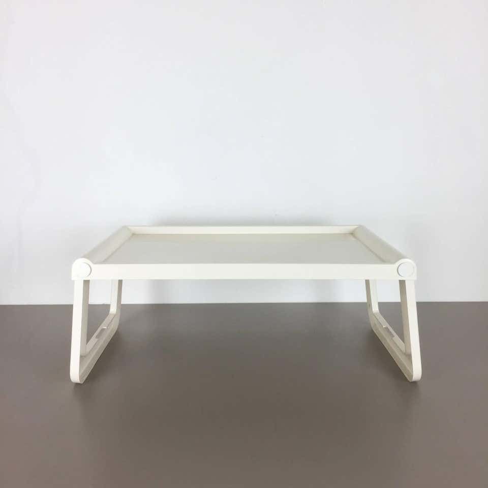 Luigi Massoni Minimalist Plastic White Bed Tray Element By Guzzini, Italy, 1980s photo furniture