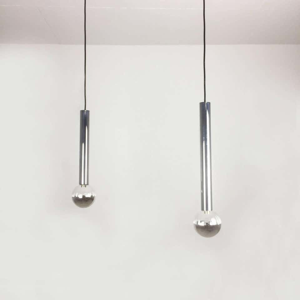 1970s Chrome Hanging Lights Glass Bulb By Motoko Ishi For Staff Lights, Germany photo furniture