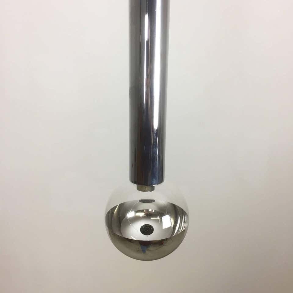 1970s Chrome Hanging Lights Glass Bulb By Motoko Ishi For Staff Lights, Germany photo vinterior