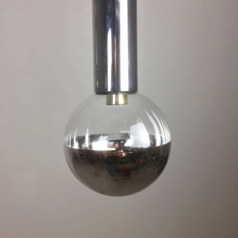 1970s Chrome Hanging Lights Glass Bulb By Motoko Ishi For Staff Lights, Germany photo buy