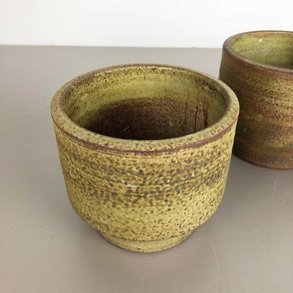 Set Of 3 Ceramic Studio Pottery Vase By Piet Knepper For Mobach Netherlands 1970 photo vinterior