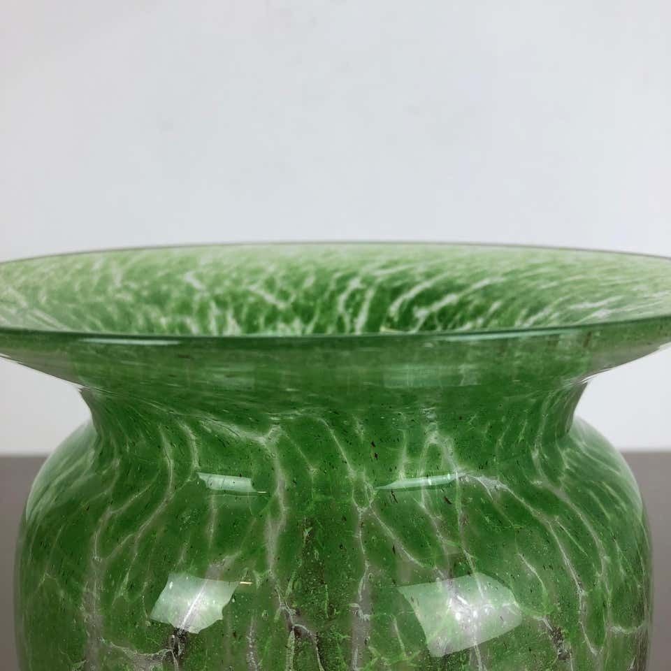 German Glass Vase By Karl Wiedmann For Wmf Ikora, 1930s Bauhaus Art Deco photo vintage