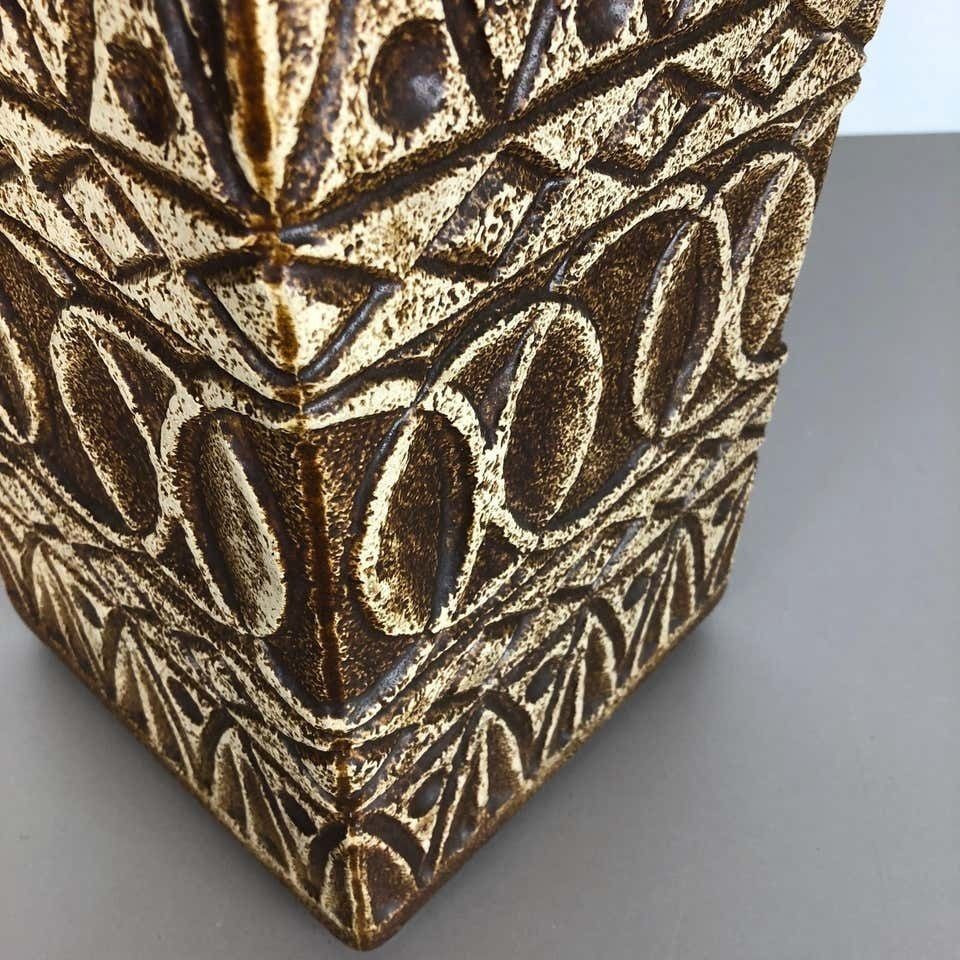 Large Fat Lava Pottery Floor Vase, Bodo Mans Bay Ceramics, Germany, 1970s photo vintage