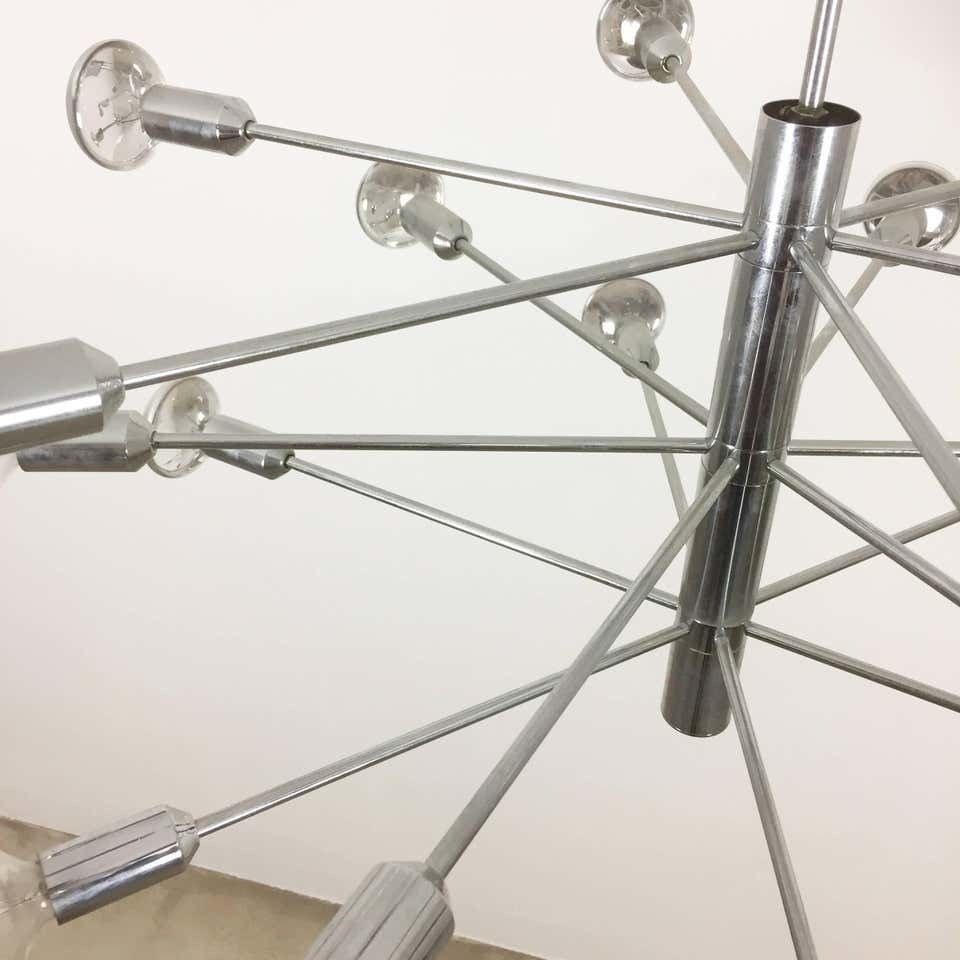 Modernist Chrome Sputnik Hanging Light By Cosack Lights photo vintage