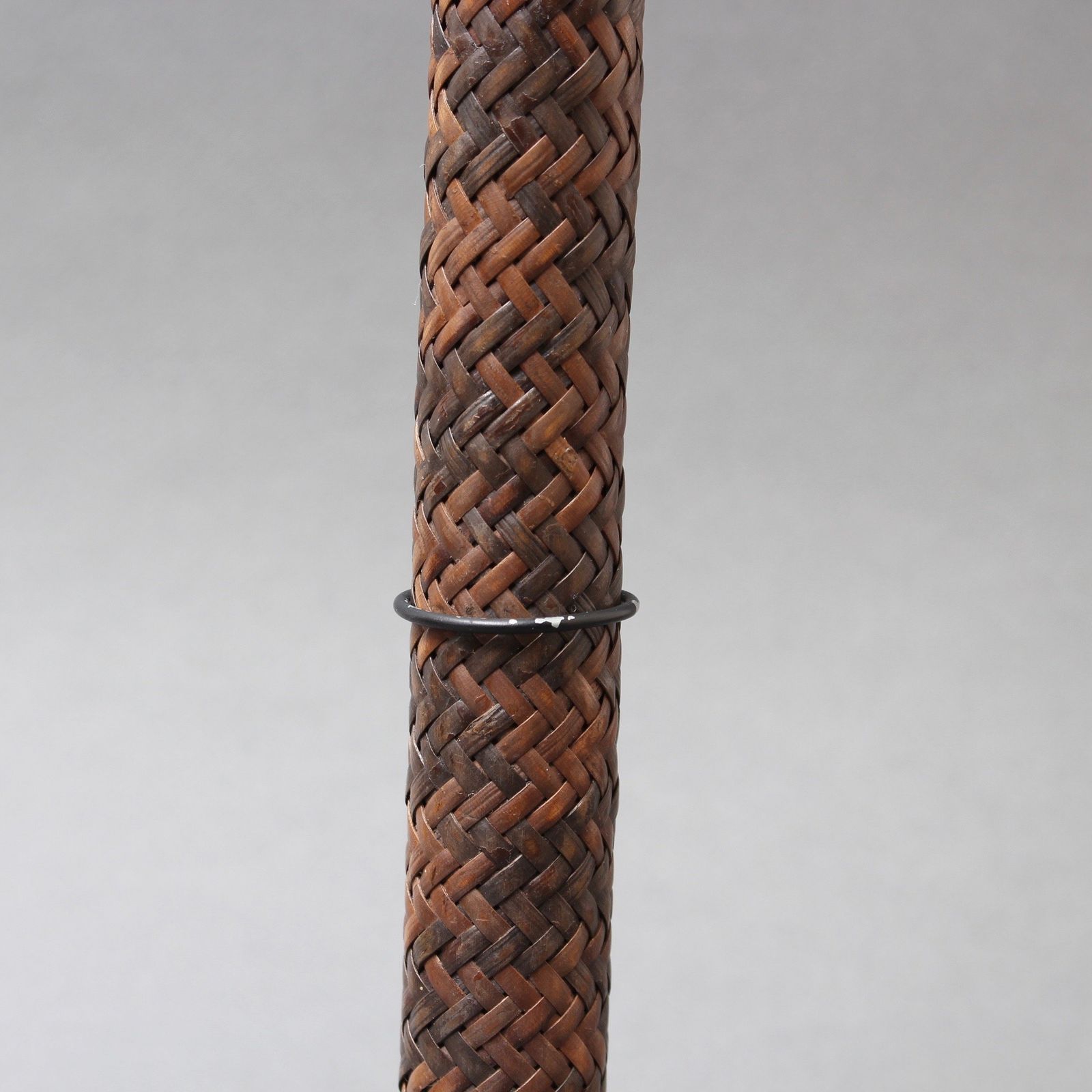 photo vintage Carved Wooden Ancestor Sculpture With Rattan Body From Borneo (Circa 1960s)