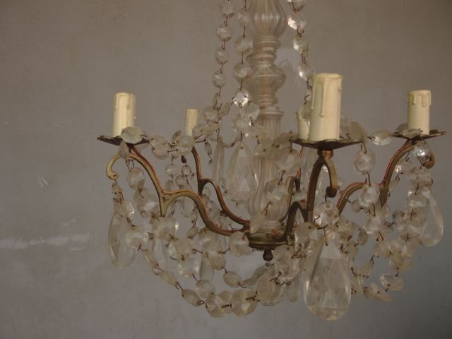 Chandelier With Tassels And Garlands, 6 Lights Circa 1900 photo 604.0