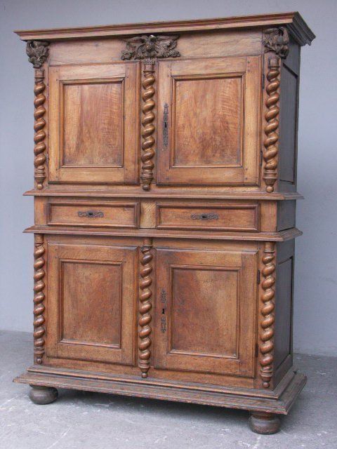 Sideboard Two Louis Xiii Walnut Bodies, 18th Century