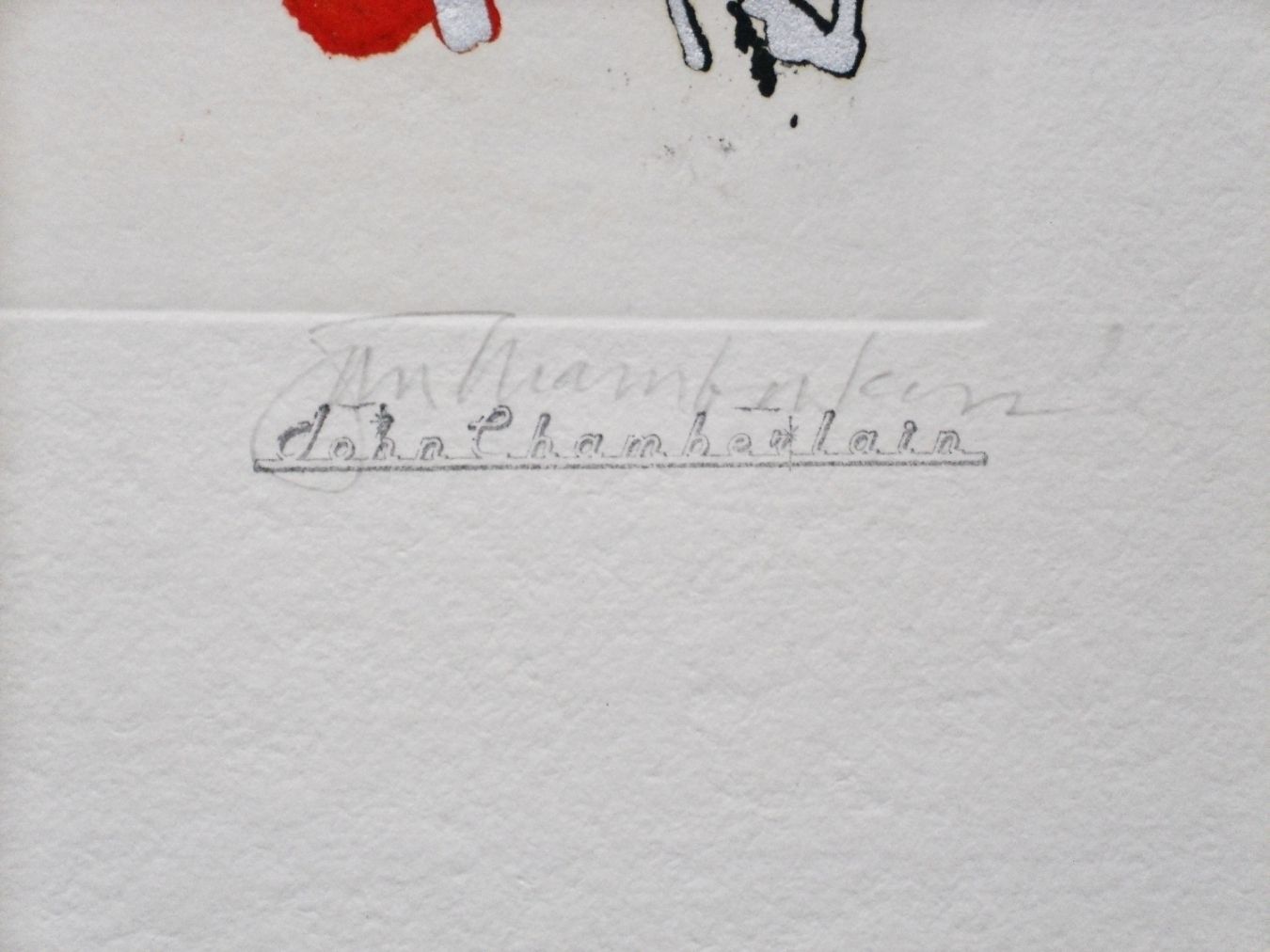 John Chamberlain Limited Edition Signed Print `One Among Many` From `Outer Signs Of Inner Grace` Suite 1986, American, Unframed photo buy