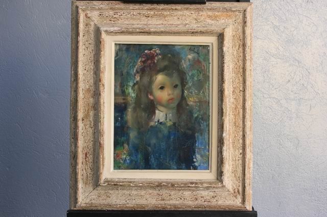 Oil On Panel Signed Calogero 'Portrait Of A Girl photo vinterior