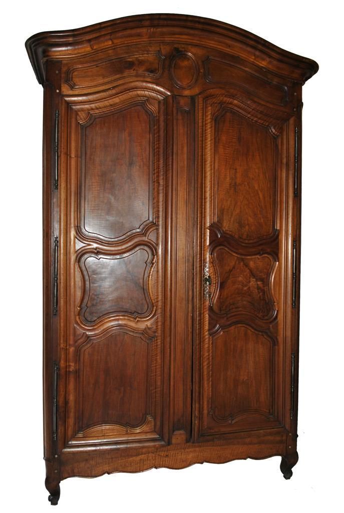 18th Century Walnut Castle Wardrobe