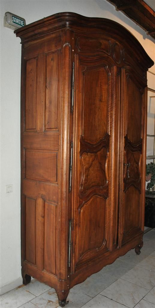 18th Century Walnut Castle Wardrobe photo for sale