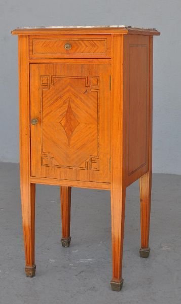 English Bedside Table In Satin Mahogany photo furniture