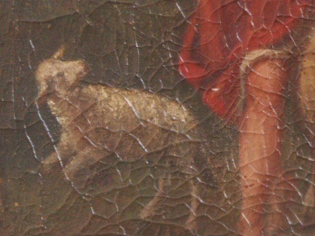 Oil On Canvas Unsigned Woman And Child In The Countryside photo vinterior