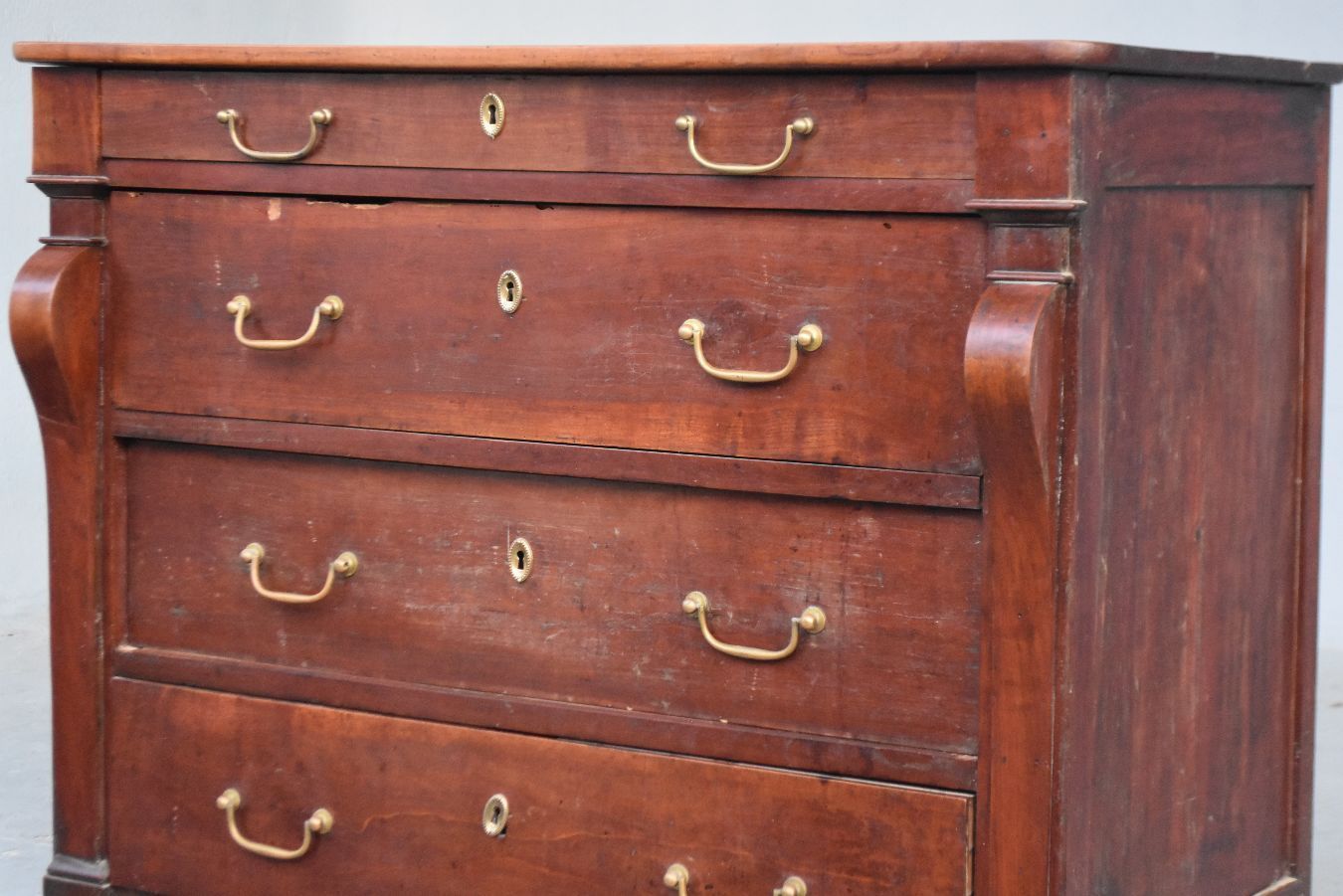 Walnut Lacquered Chest Of Drawers Restoration Of The Late 19th Century photo Furniture
