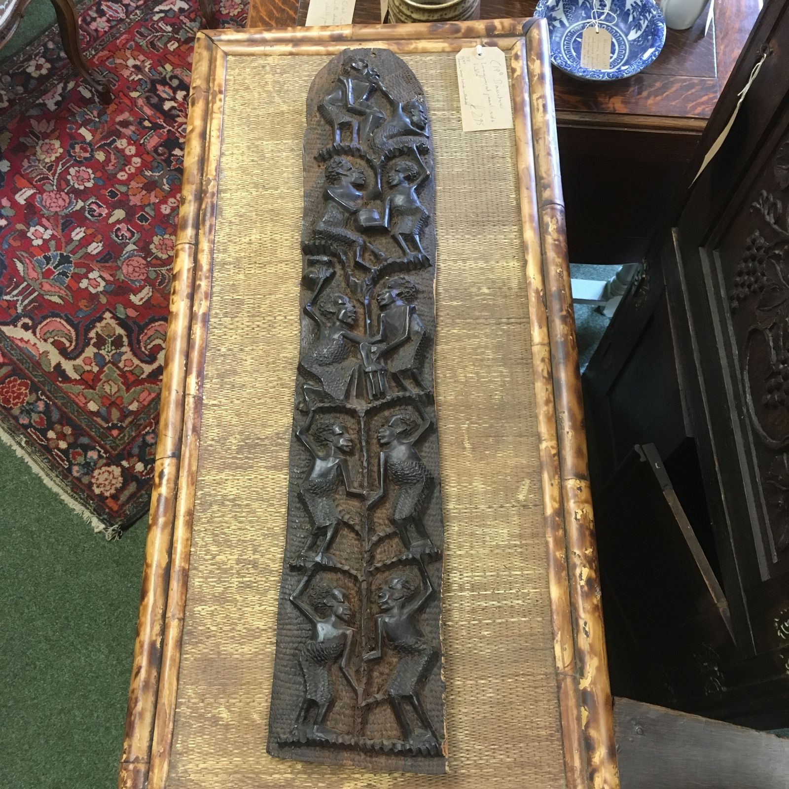 Vintage Tanzanian Tribal Carved  Mkonde Or 'Tree Of Life' In Msenjele Wood (Knobwood) photo vinterior