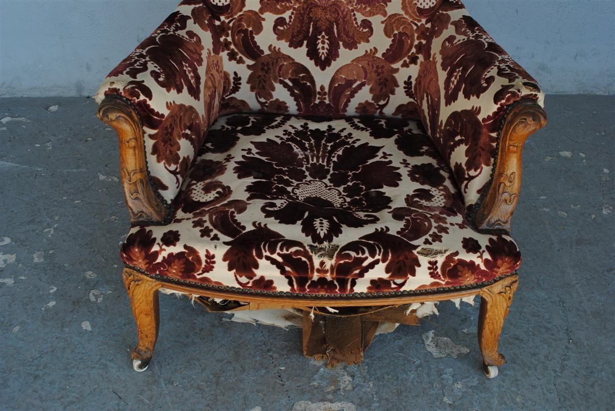 Art Nouveau 1900 Armchair In Oak (To Be Restored) photo furniture