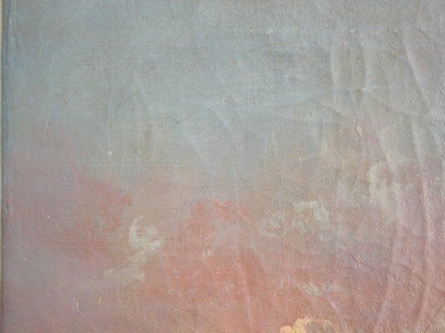 photo furniture Marine Aux Felouques Xi Xth Oil Painting On Canvas Attributed To Duvieux