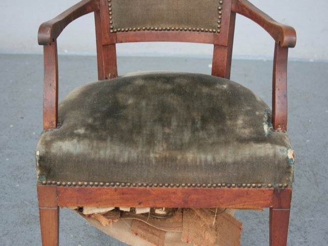 Directoire Walnut Armchair Late 18th Century photo vintage