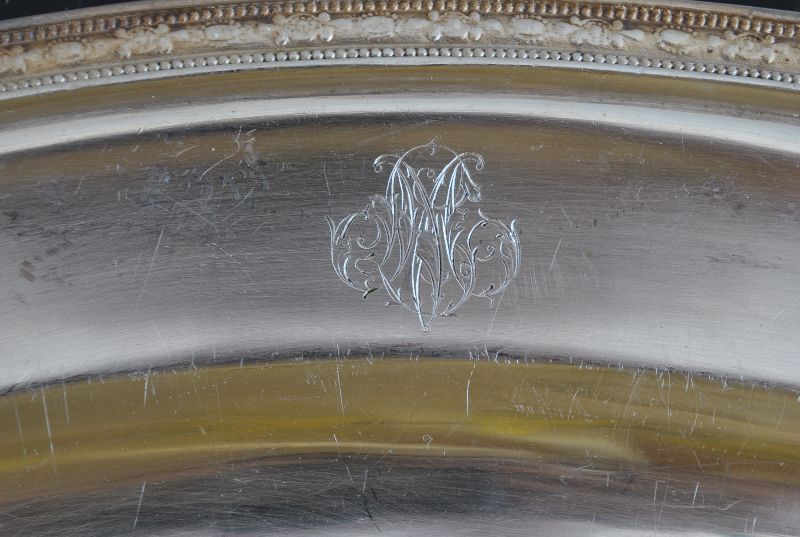 Silver Metal Tray Signed Christofle photo for sale