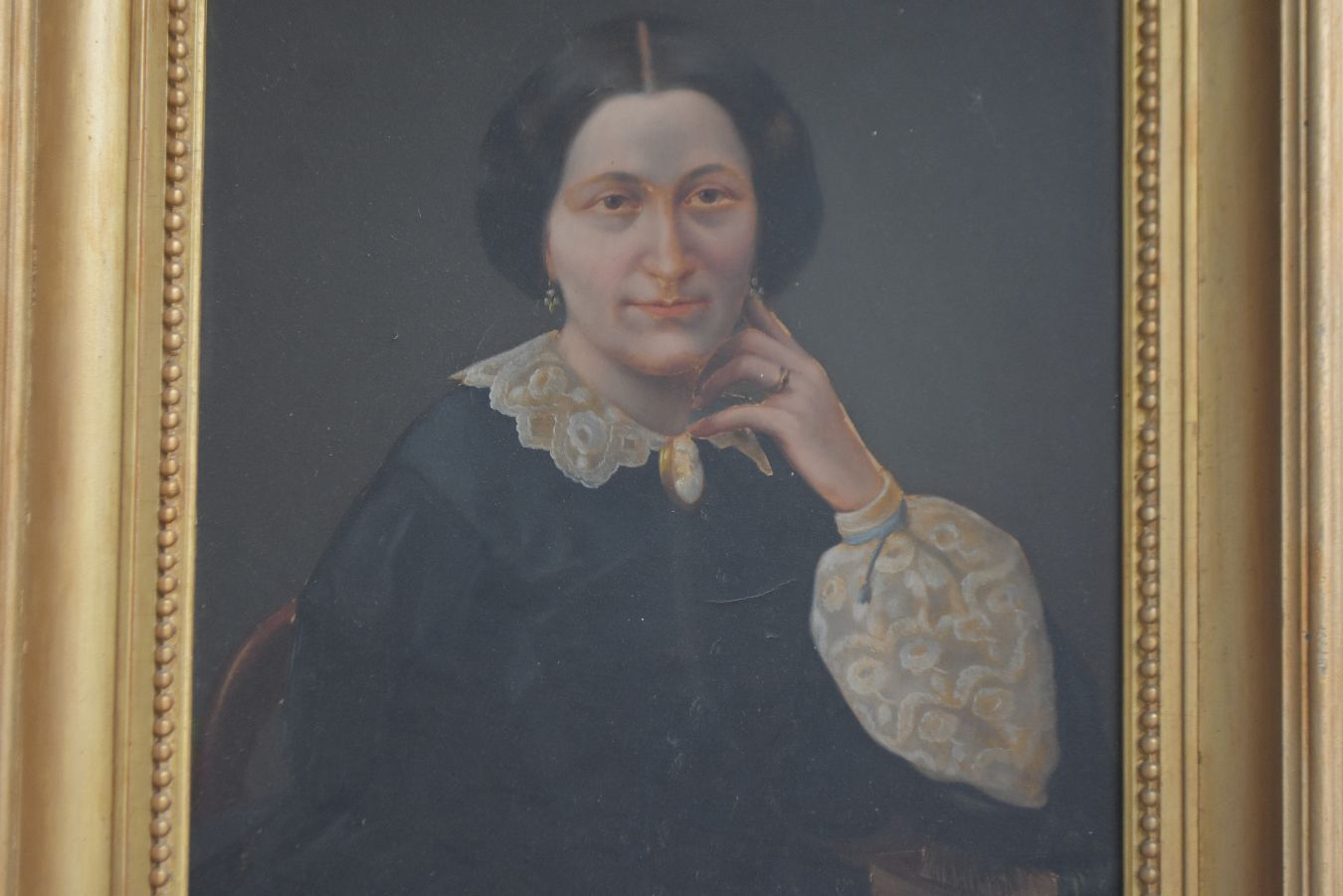 Portrait Of Woman With Cameo And Lace, Xi Xth Century photo furniture