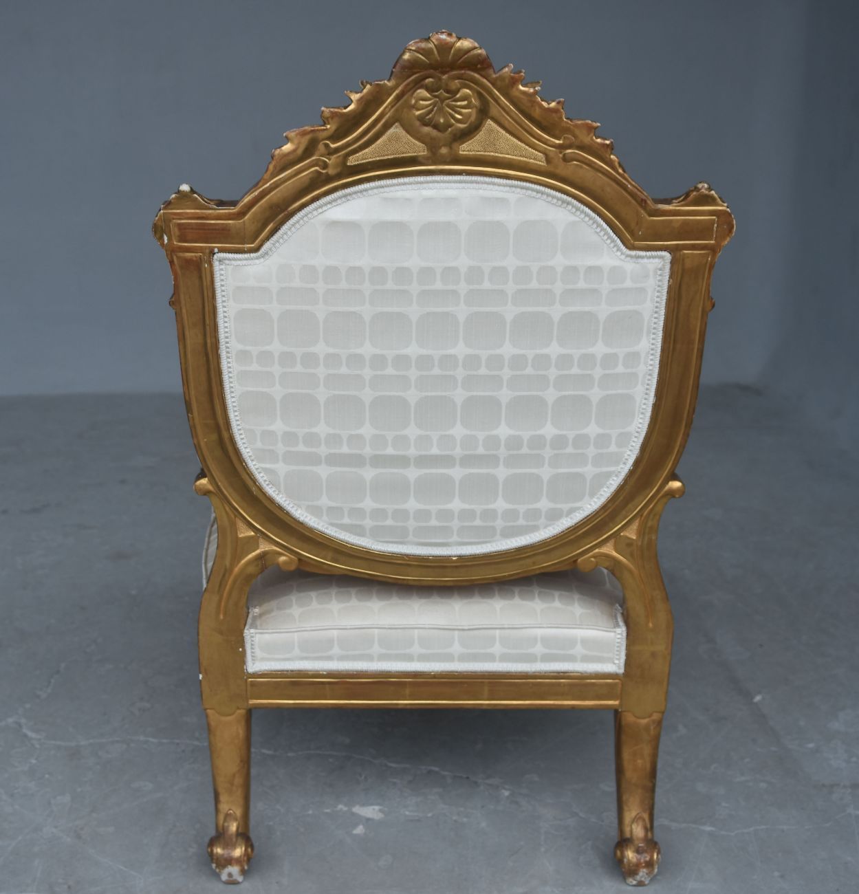 Pair Of Louis XVI Style Low Armchairs In Gilded Wood, Napoleon III Period, Xi Xth photo buy