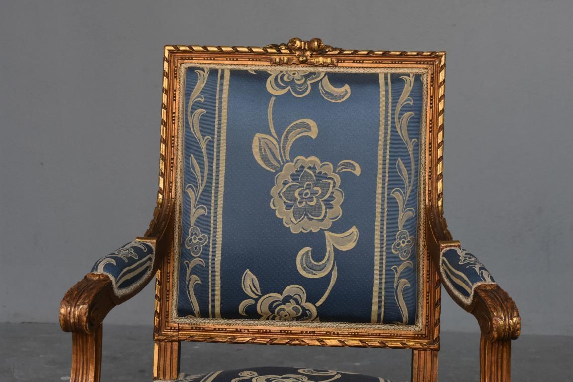 Louis XVI Style Living Room Louis XVI Style Gilded Wood photo vintage