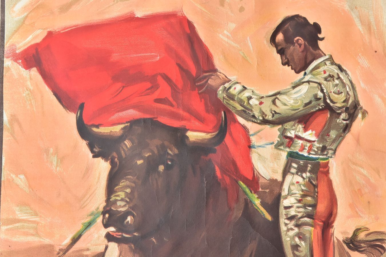 Vintage Bullfighting Poster From The 60s By Juan Reus photo furniture