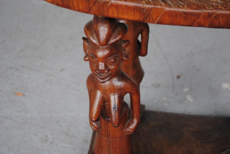 Chair Curule Tribal Exotic Wood Chief Of Benin Tribe photo Furniture