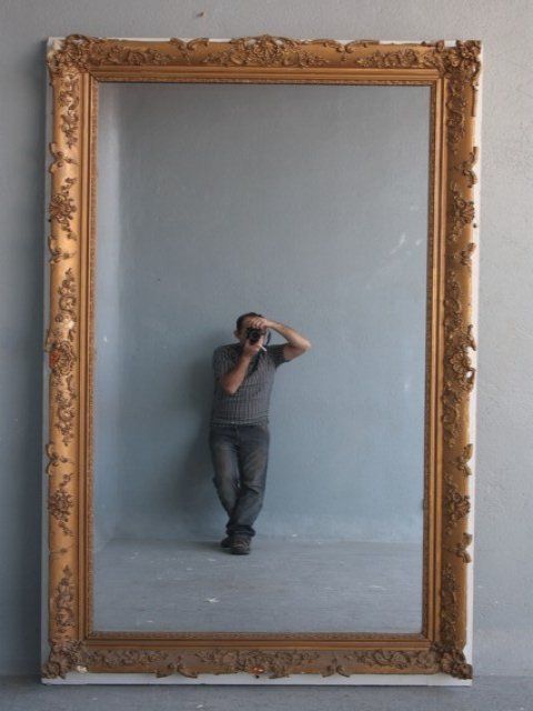 Restoration Period Gilded Stucco Mirror photo for sale