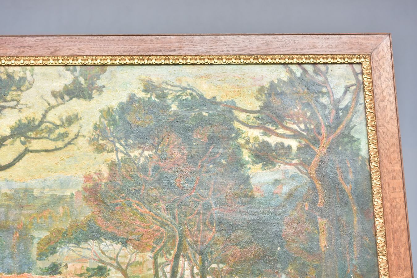 Oil On Canvas Representing Marseilleveyre, First Half Of The 20th Century photo vinterior