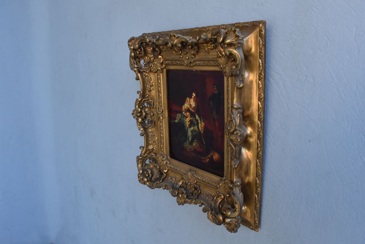 photo furniture Young Woman With Child Oil On Canvas By F. Maury (1861 1933)