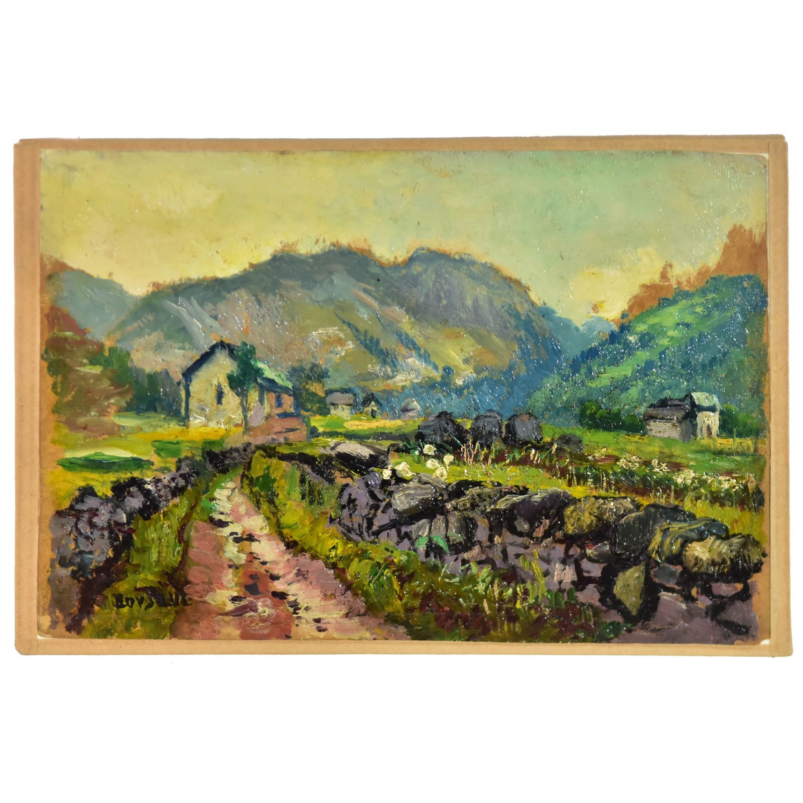 The Village Path" French School By Charles Bousquet
