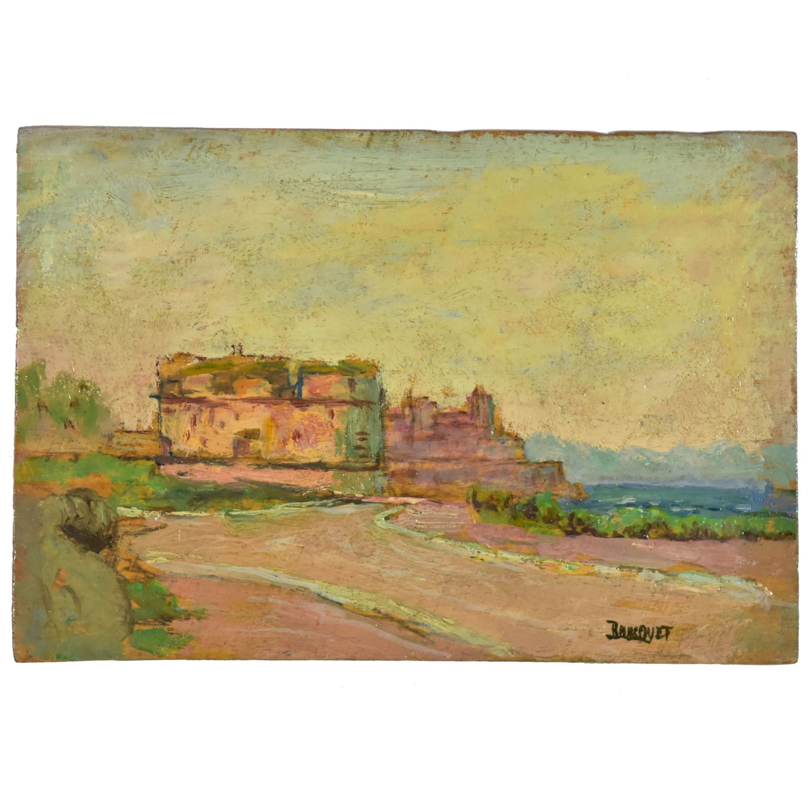 The Village By The Sea" French School By Charles Bousquet