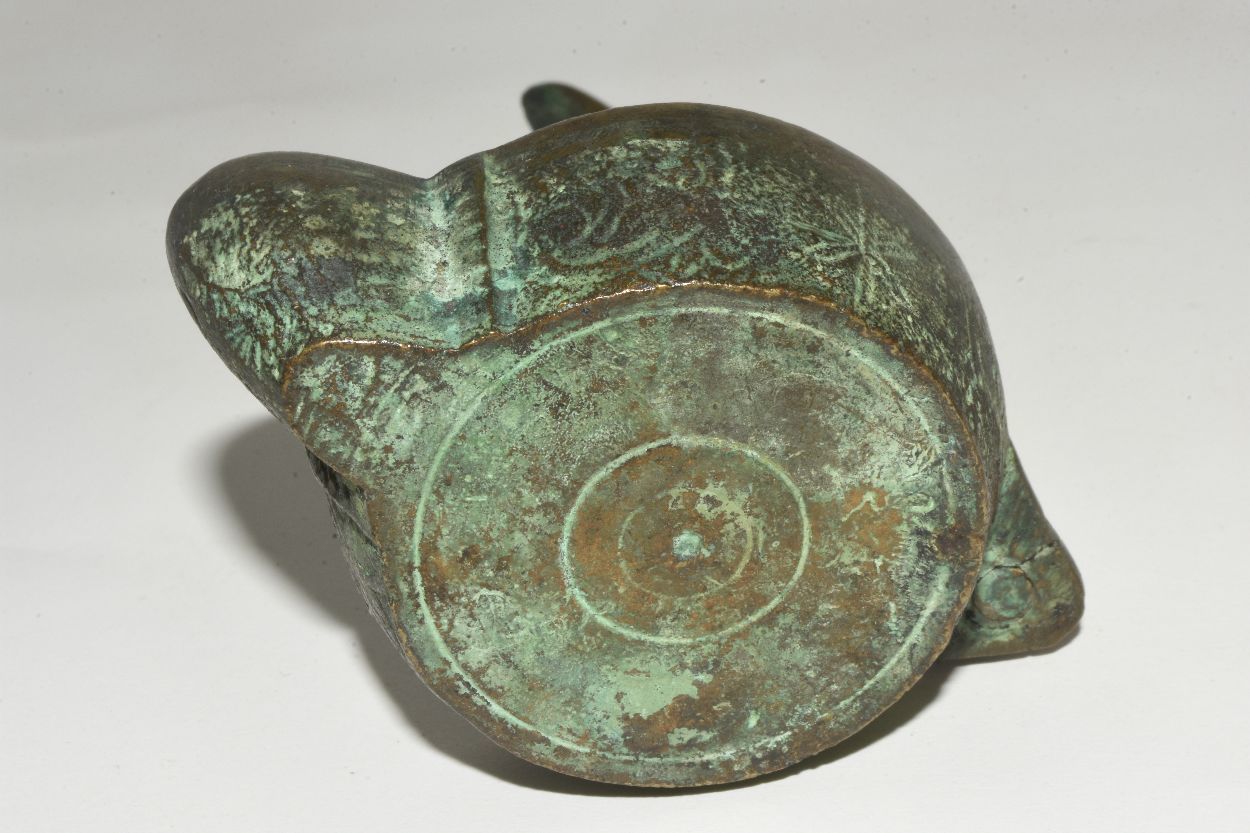 Old Oil Lamp In Antique Bronze photo for sale