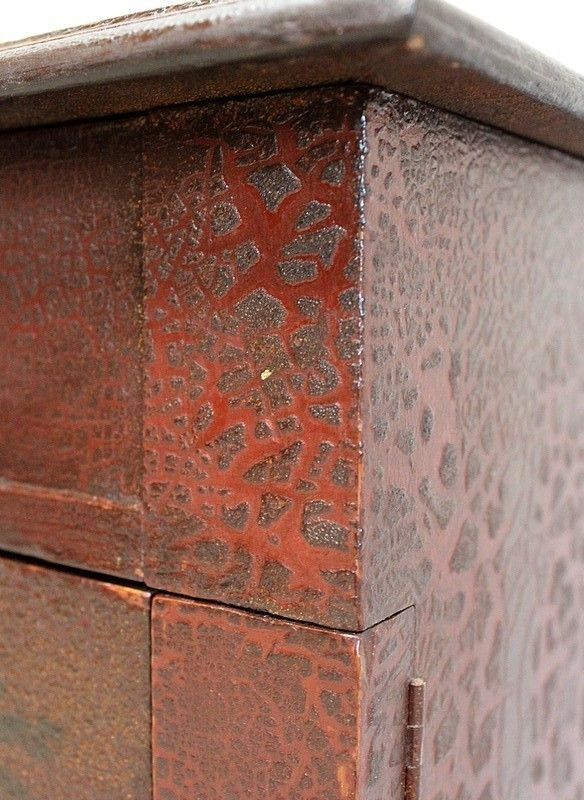 Furniture Small Chest Of Drawer Furniture In Cracked Pine And Varnish   1920 photo