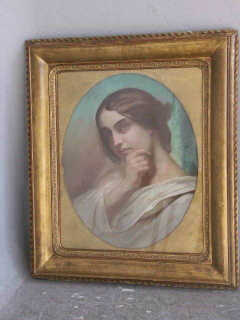 Portrait Of A Woman In Pastel, Xi Xth Century