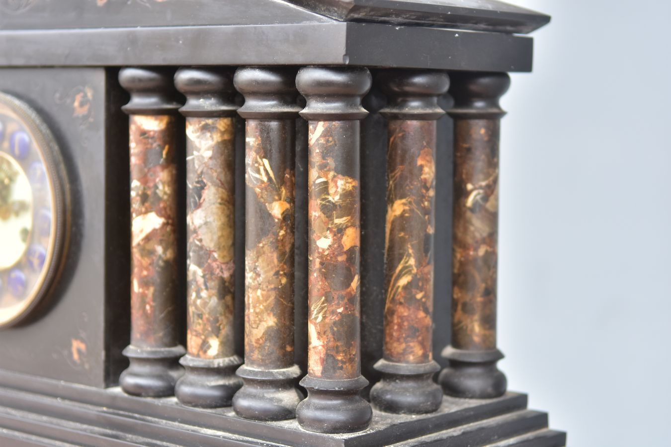 Architectural Clock In Black Onyx Marble, Xi Xth Century photo 1320.0