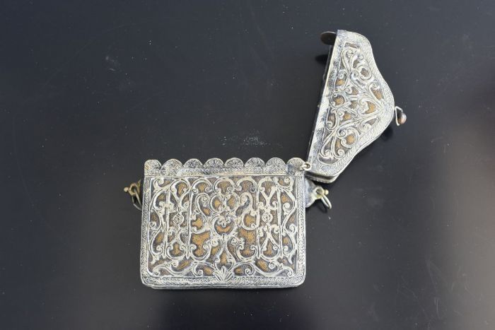 Quran Door In Repoussé Brass And Silver, Xi Xth Century photo for sale