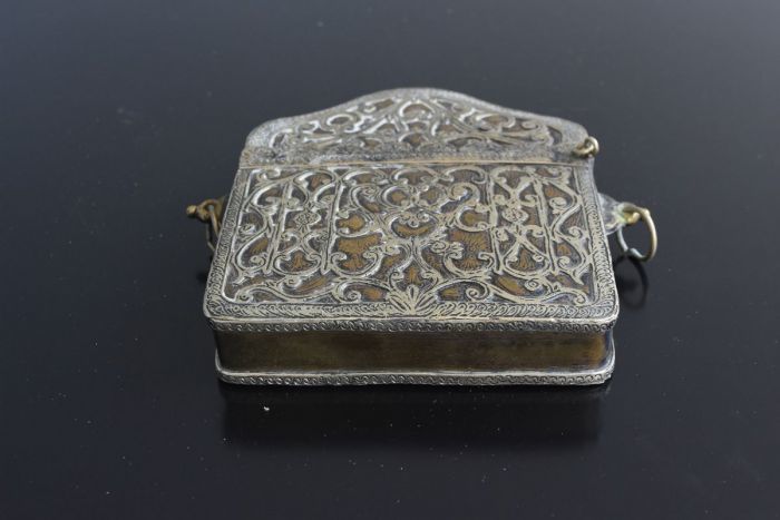 Quran Door In Repoussé Brass And Silver, Xi Xth Century photo vinterior