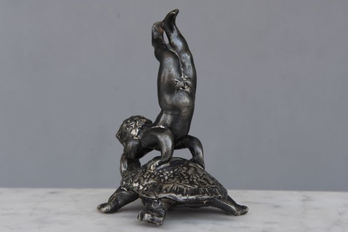 Bronze With Acrobat Child On A Xi Xth Turtle photo furniture