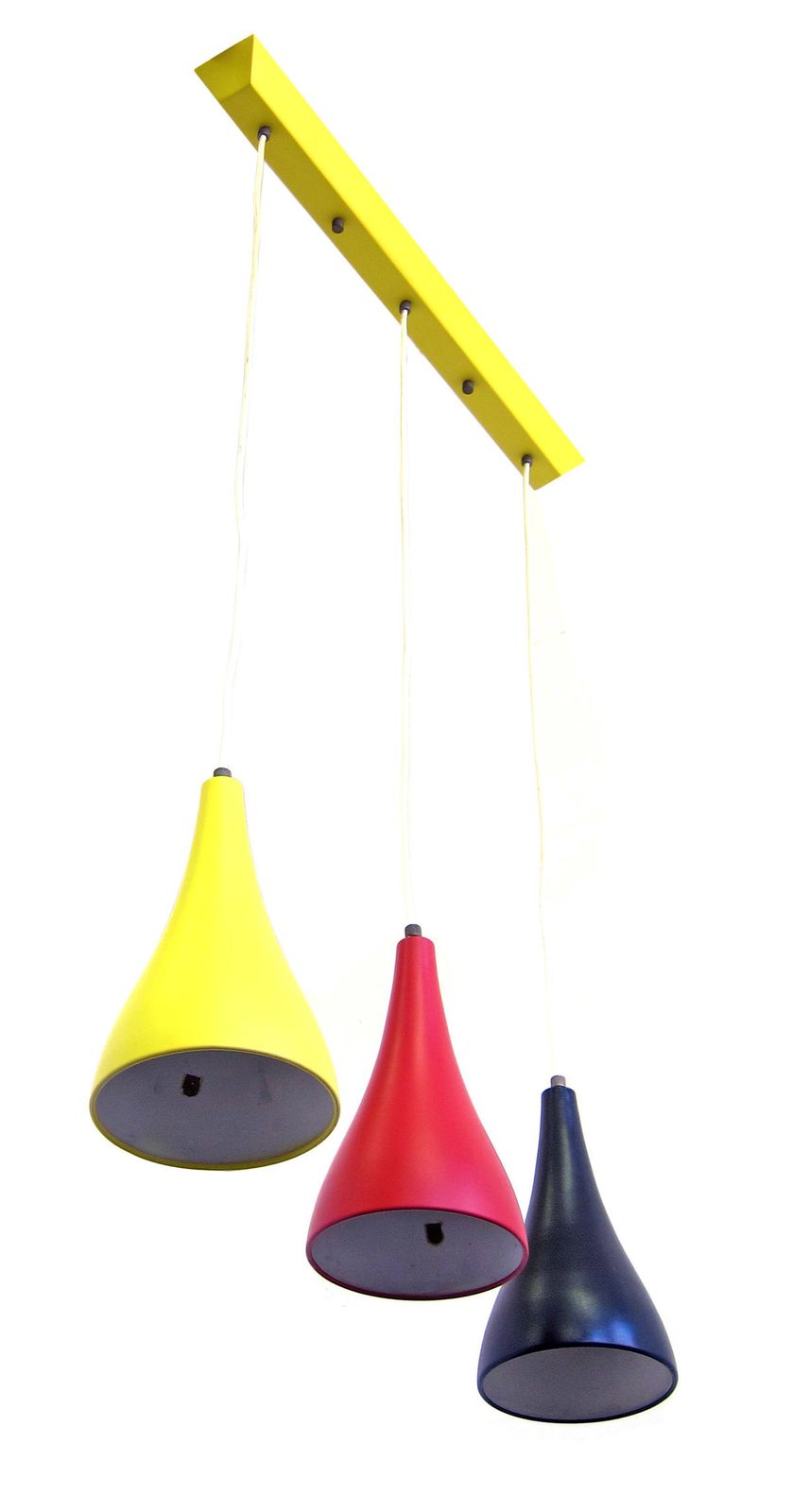 Louis Kalff – Philips Gele, Rode, Zwarte Vintage Hanglamp photo vinterior