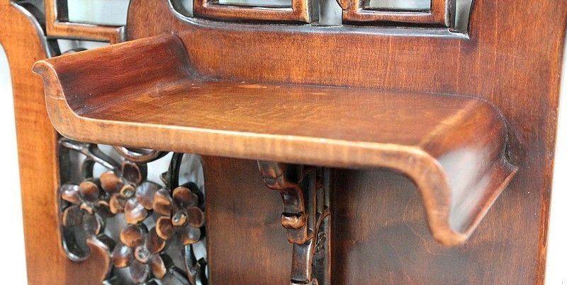 Music Cabinet In Tinted Beech, Asian Spirit, Attributed To G. Viardot , 1900 photo buy
