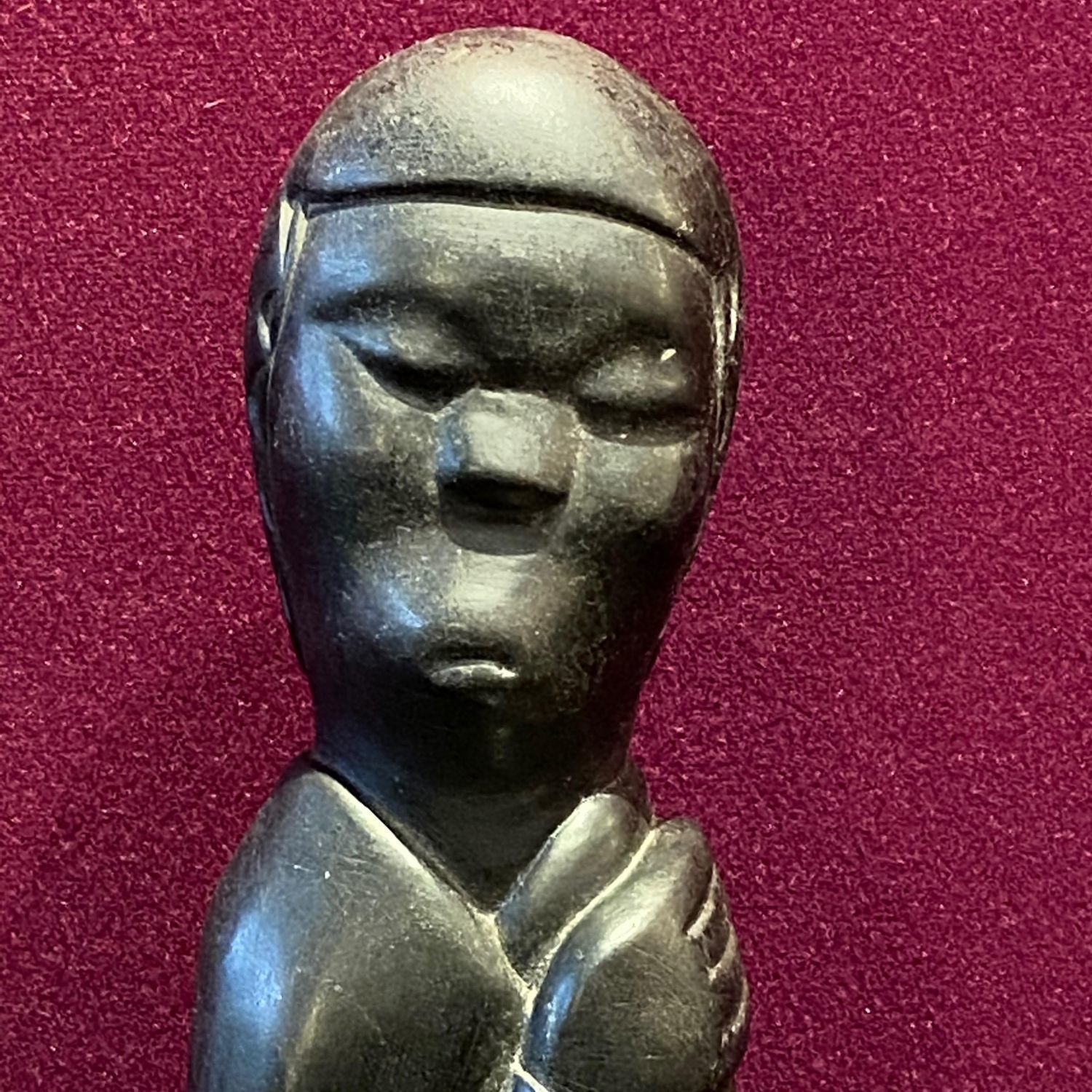A Fine Example Of Early Shona Sculpture:"Sad Woman" By 1st Generation Zimbabwean Sculptor Sylvester Mubayi photo furniture