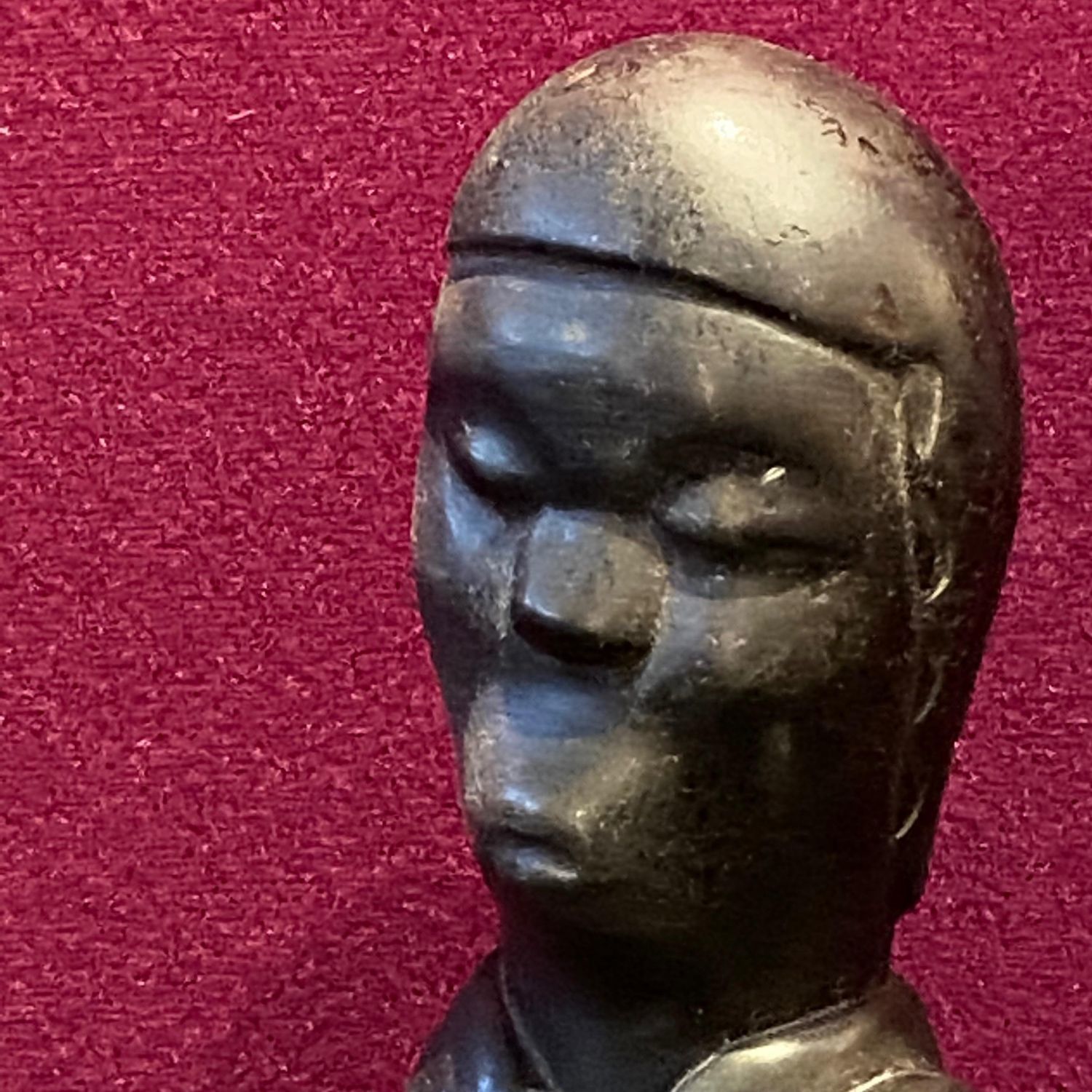 A Fine Example Of Early Shona Sculpture:"Sad Woman" By 1st Generation Zimbabwean Sculptor Sylvester Mubayi photo 495.0