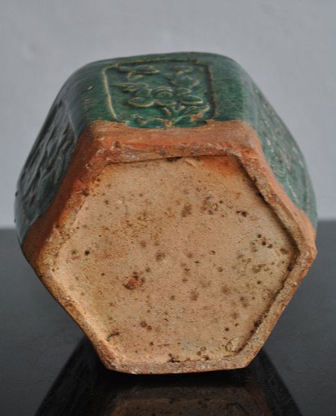 Old Ceramic Pots Glazed With Grapes photo Home Decor