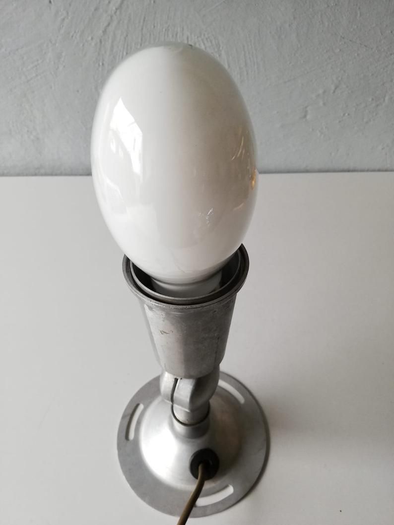 Very Rare Chrome Philips Table Lamp   Adjustable Head   Available To Hang On Wall   Industrial Desk Light   60s Germany photo Lighting
