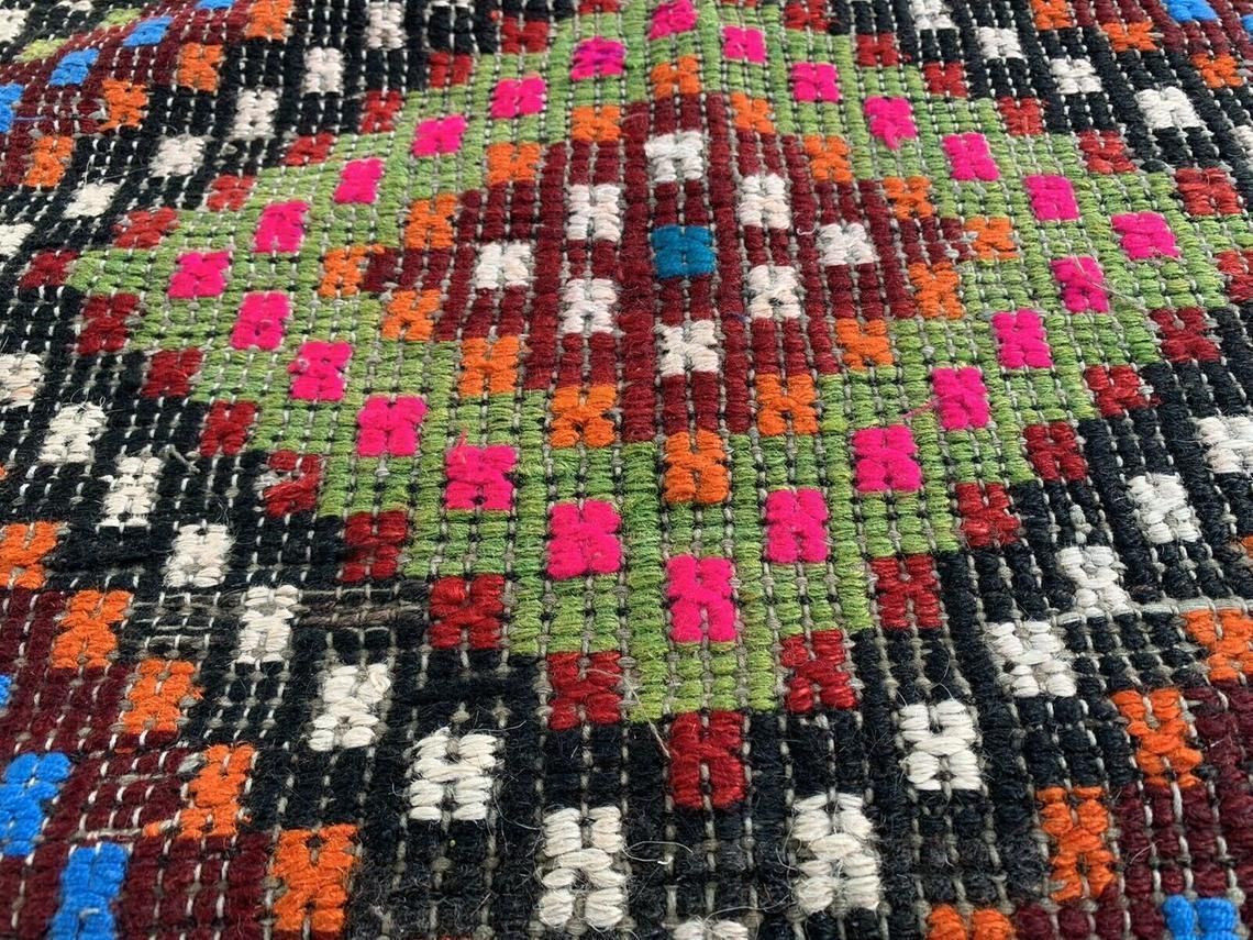 Traditional Vintage Turkish Kilim Rug 260x160 Cm photo Textiles