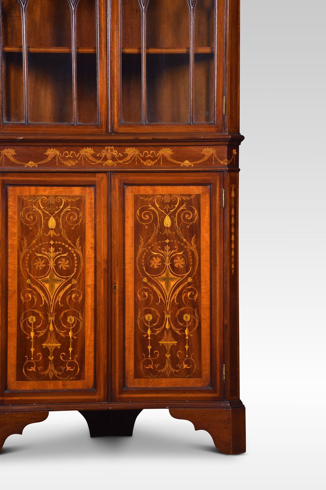 Mahogany Inlaid Corner Cabinet photo buy